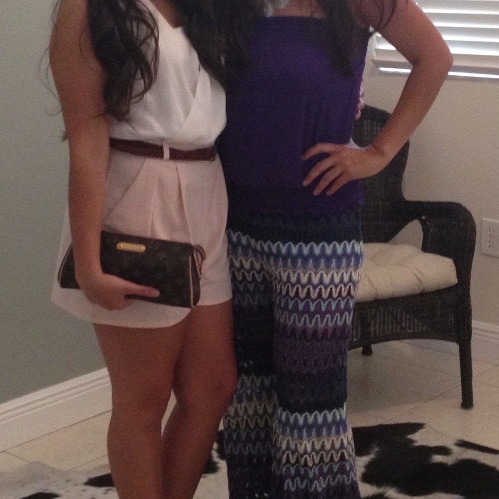 Romper. Pants are knit.